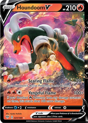 Ultra Rare Houndoom V [021/189 Near Mint ]