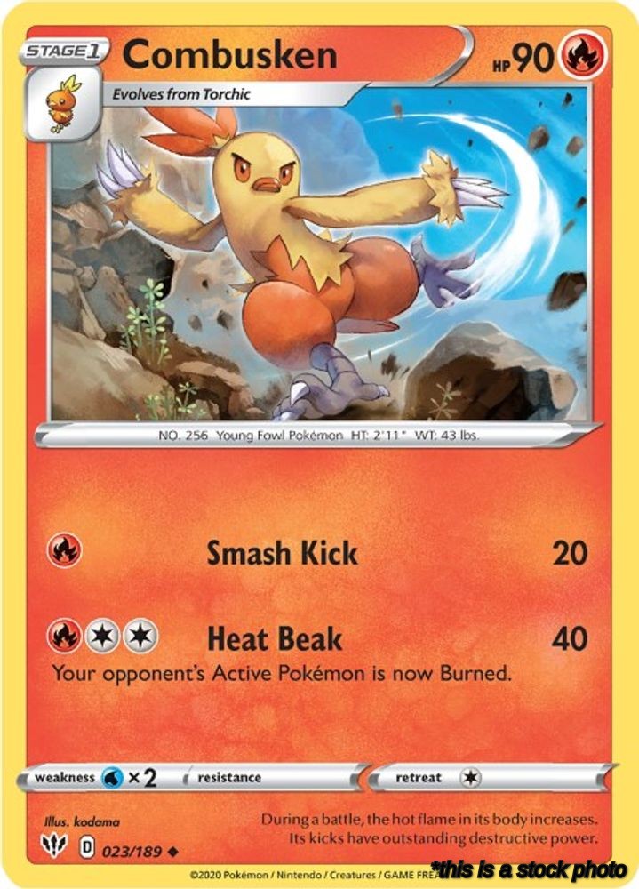 Uncommon Combusken [023/189 Near Mint ]