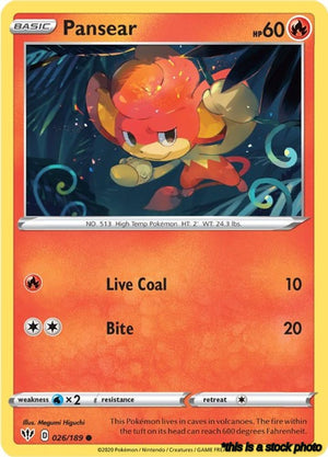Common Pansear [026/189 Near Mint ]