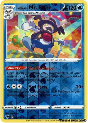 036/189 Galarian Mr. Rime Rare Reverse Holofoil