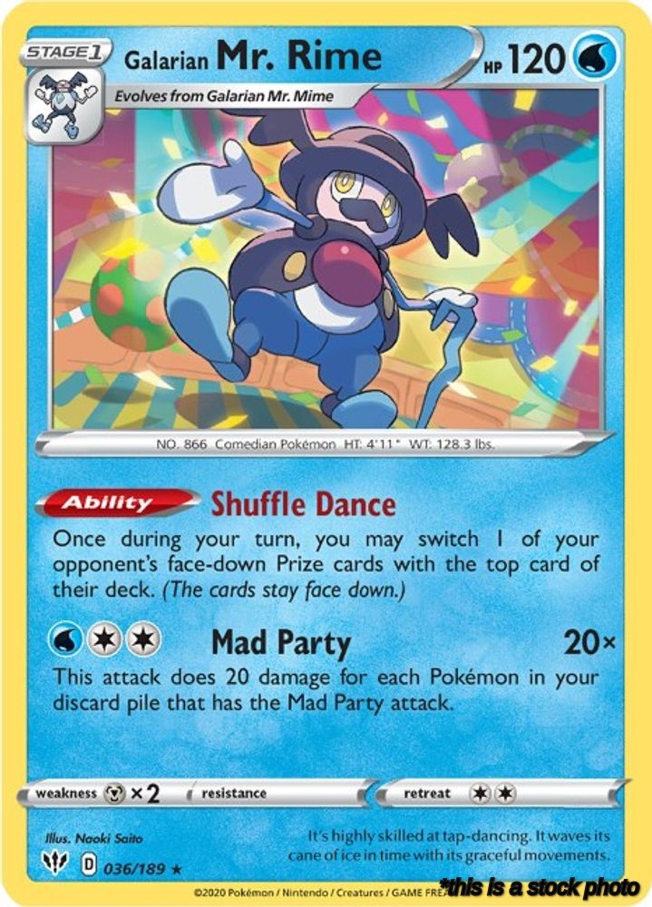 036/189 Galarian Mr. Rime Rare Normal