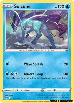 Holofoil Suicune [037/189 Lightly Played ]