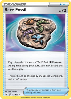 Uncommon Rare Fossil [167/189 Near Mint ]