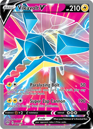 Ultra Rare Vikavolt V (Full Art) [180/189 Near Mint ]