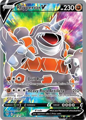 Holofoil Rhyperior V (Full Art) [181/189 Near Mint ]
