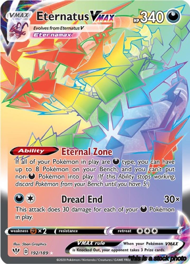192/189 Eternatus VMAX (Secret) Secret Rare Holofoil