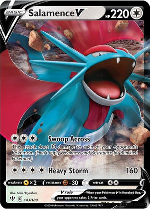 143/189 Salamence V Ultra Rare Holofoil