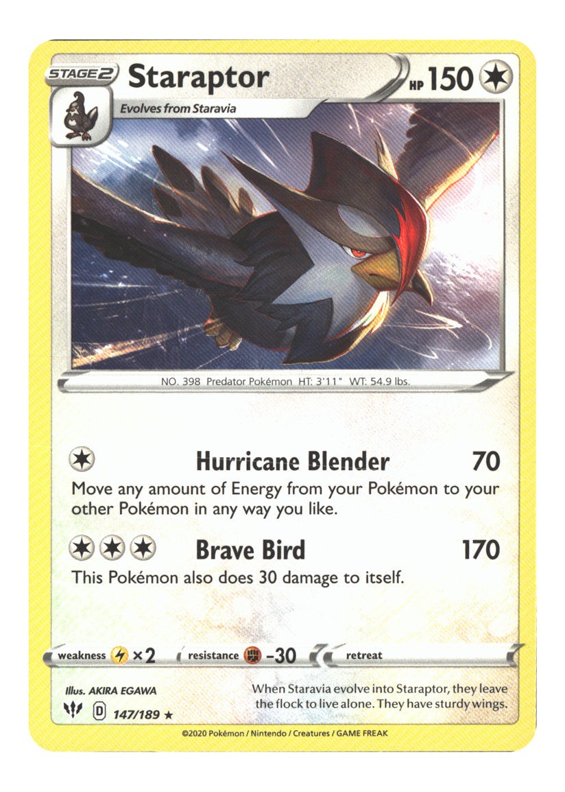 147/189 Staraptor Rare Normal