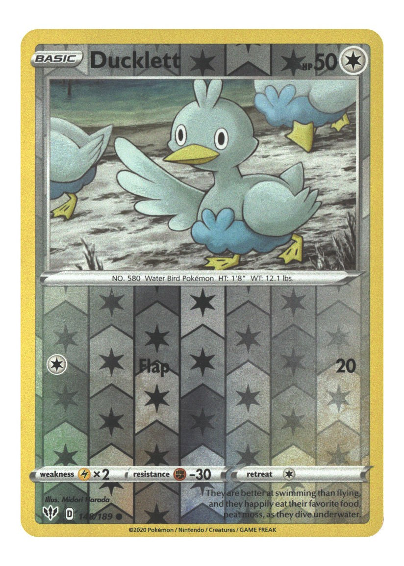 148/189 Ducklett Common Reverse Holofoil