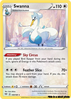 Rare Swanna [149/189 Lightly Played ]