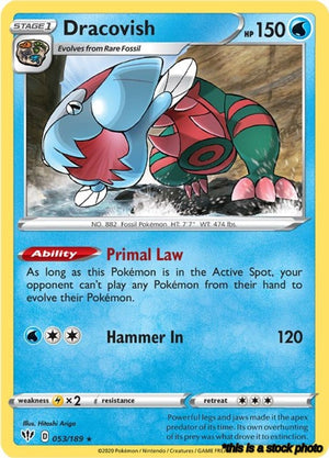 Holo Rare Dracovish [053/189 Lightly Played ]
