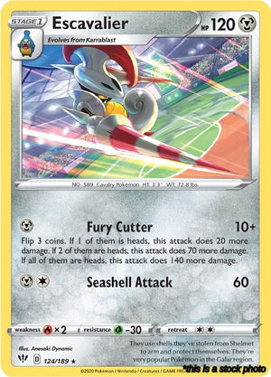 124/189 Escavalier Rare Normal