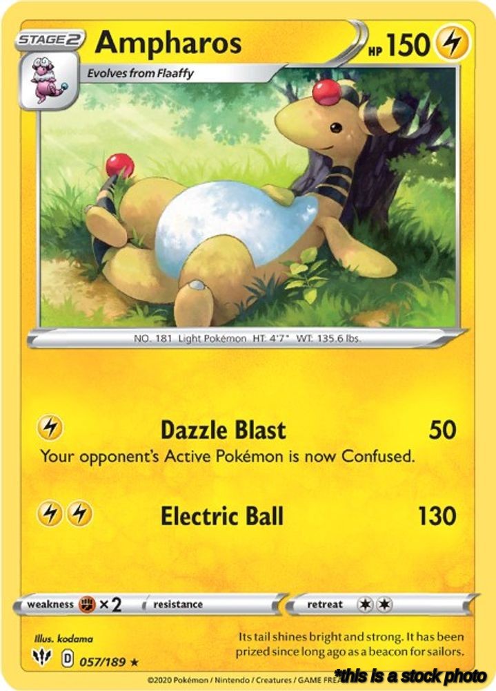 Normal Ampharos [057/189 Moderately Played ]