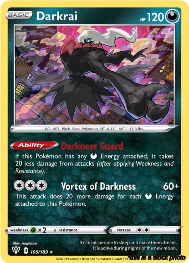 105/189 Darkrai Holo Rare Holofoil