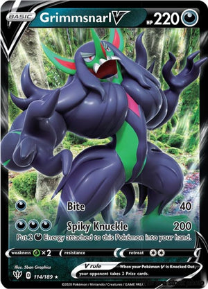 114/189 Grimmsnarl V Ultra Rare Holofoil