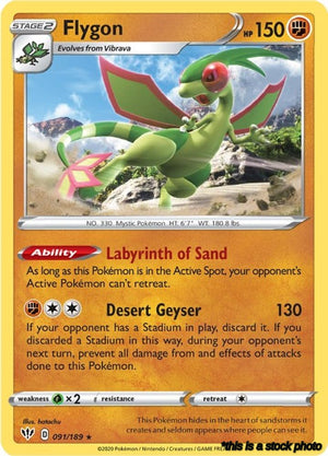 Rare Flygon [091/189 Lightly Played ]