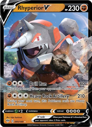 095/189 Rhyperior V Ultra Rare Holofoil