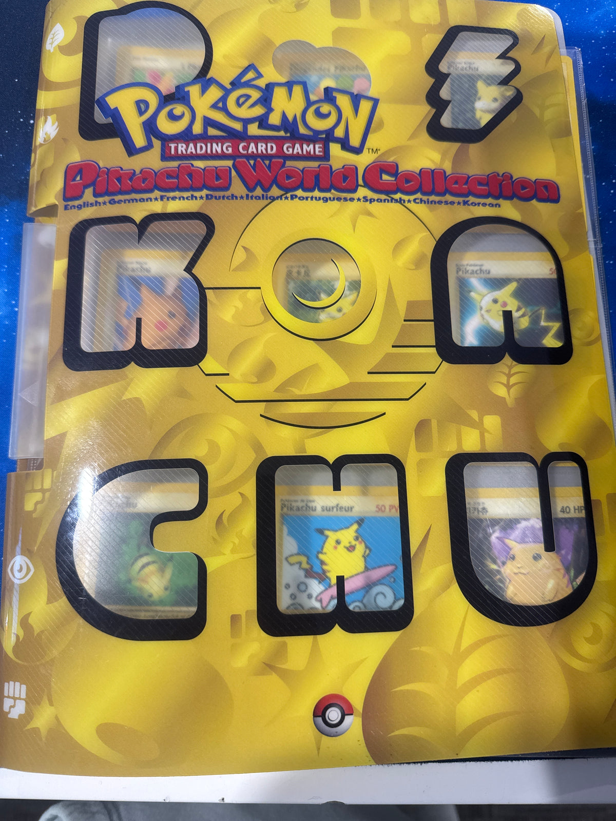 Pokémon TCG Pikachu World Collection binder front cover