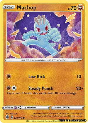 24/73 Machop Common Reverse Holofoil Near Mint
