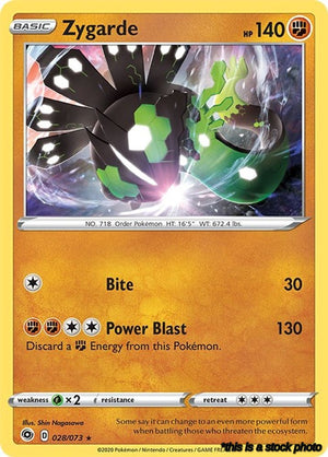 28/73 Zygarde Holo Rare Holofoil Near Mint