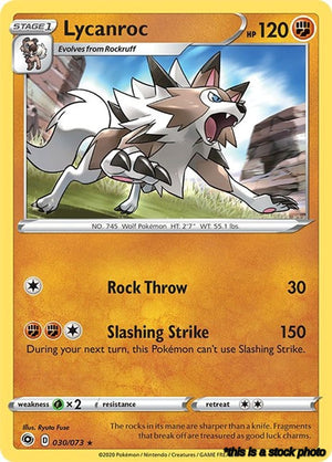 Holo Rare Lycanroc [30/73 Lightly Played ]