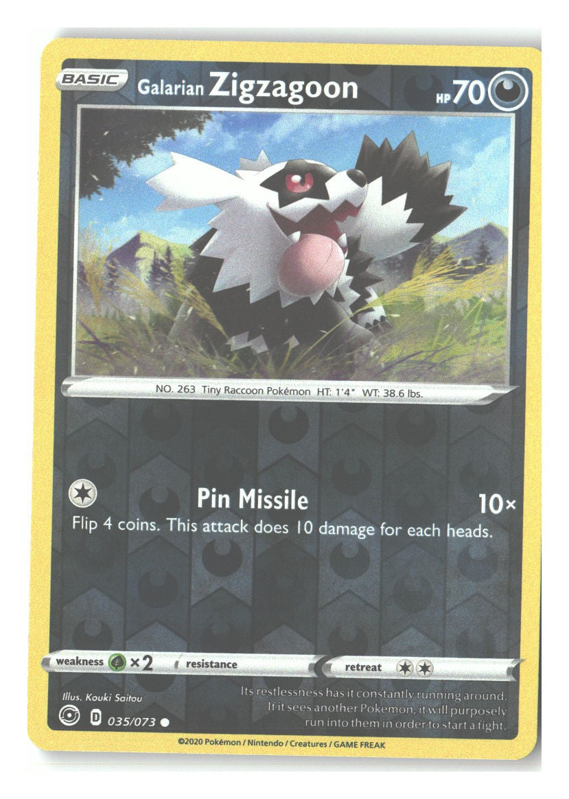35/73 Galarian Zigzagoon Common Reverse Holofoil
