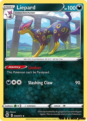 40/73 Liepard Uncommon Reverse Holofoil Near Mint