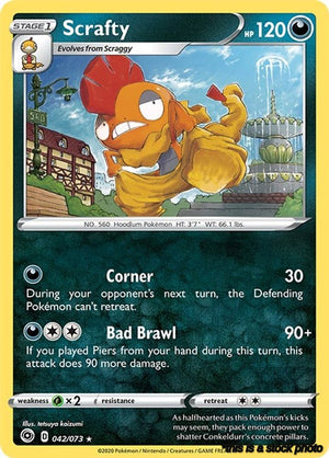 Holo Rare Scrafty [42/73 Lightly Played ]