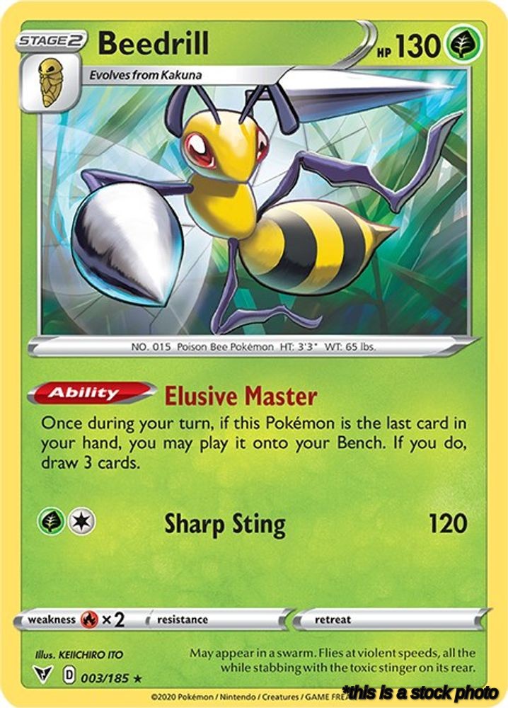 Reverse Holofoil Beedrill [003/185 Lightly Played ]