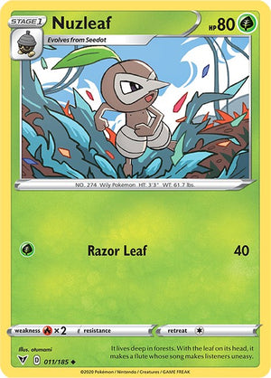 Uncommon Nuzleaf [011/185 Near Mint ]