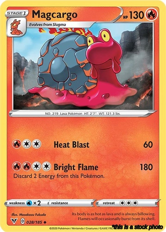 Reverse Holofoil Magcargo [028/185 Lightly Played ]