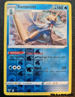 035/185 Samurott Rare Reverse Holofoil