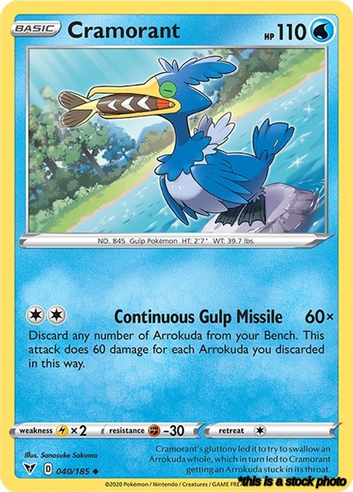 Reverse Holofoil Cramorant [040/185 Lightly Played ]