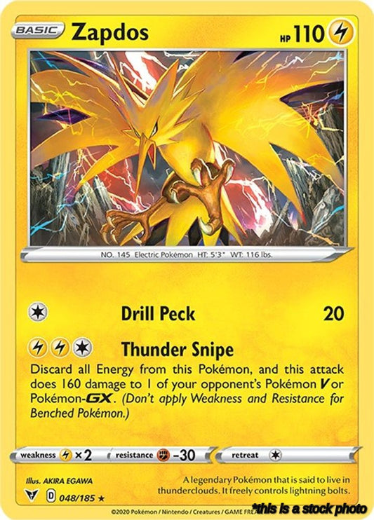 Holo Rare Zapdos [048/185 Near Mint ]