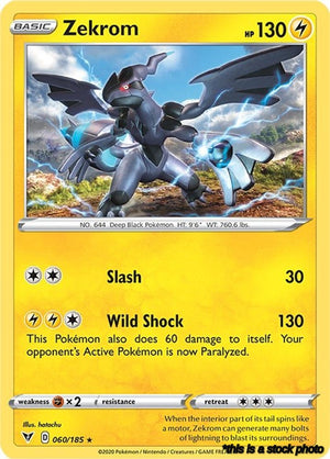 Holo Rare Zekrom [060/185 Lightly Played ]