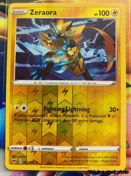 061/185 Zeraora Holo Rare Reverse Holofoil