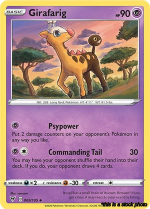 Uncommon Girafarig [065/185 Near Mint ]