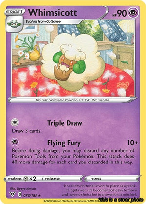 Reverse Holofoil Whimsicott [076/185 Near Mint ]