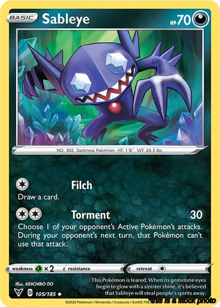 105/185 Sableye Uncommon Reverse Holofoil