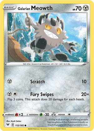 Common Galarian Meowth [112/185 Near Mint ]