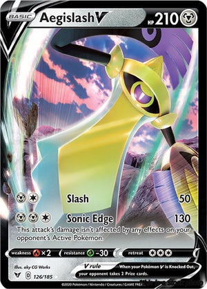 126/185 Aegislash V Ultra Rare Holofoil