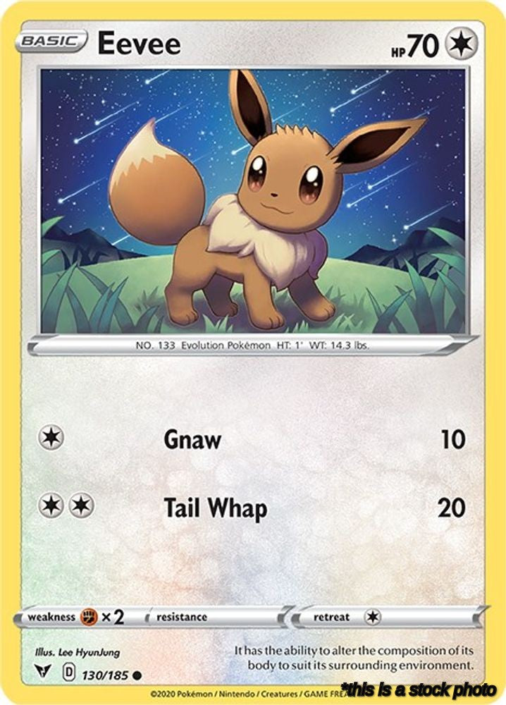 130/185 Eevee Common Reverse Holofoil