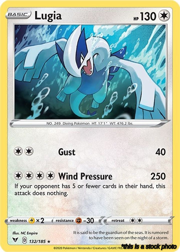 132/185 Lugia Holo Rare Holofoil