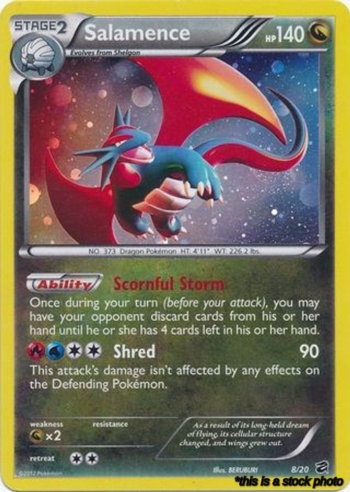 Holofoil Salamence - 8/20 (Cosmos Holo) [008/020 Moderately Played ]