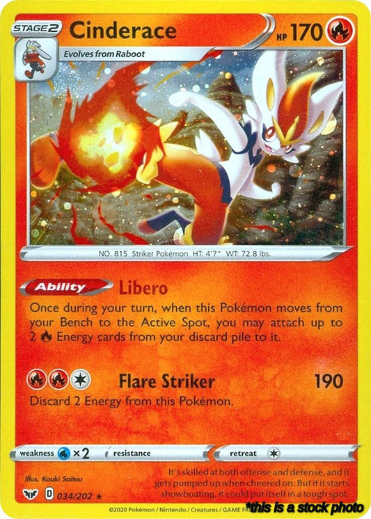 Cinderace - 034/202 (Cosmos Holo)