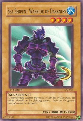 1st Edition Sea Serpent Warrior of Darkness [IOC-059 Lightly Played] Common / Short Print