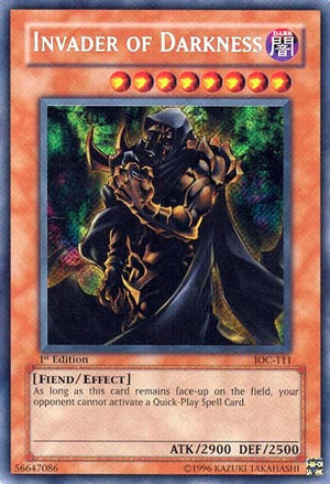 Unlimited Invader of Darkness [IOC-111 Lightly Played] Secret Rare