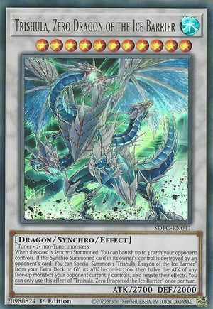1st Edition Trishula, Zero Dragon of the Ice Barrier [SDFC-EN041 Lightly Played] Ultra Rare