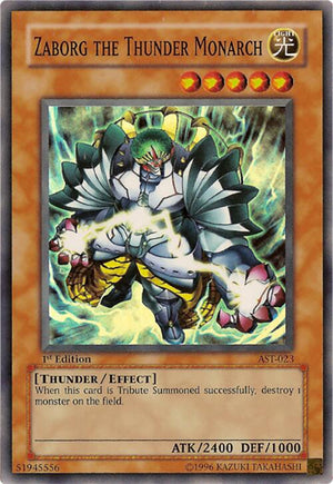 1st Edition Zaborg the Thunder Monarch [AST-023 Near Mint] Super Rare