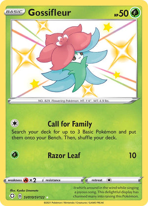 Shiny Holo Rare Gossifleur [SV010/SV122 Near Mint ]